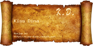 Kiss Dina névjegykártya